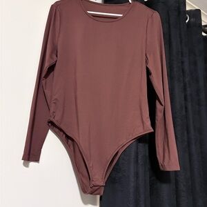 Brown Long Sleeve Bodysuit